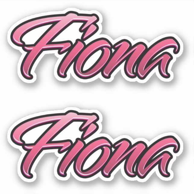 Pegatina Fiona faded pink Aufkleber Sticker Stickerset (Anverso)