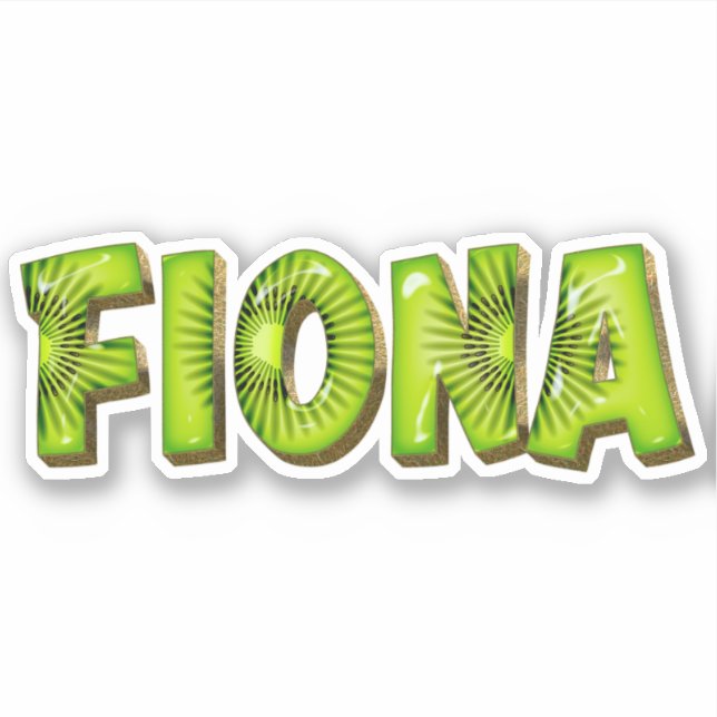 Pegatina Fiona Name Kiwi Design Aufkleber Sticker (Anverso)