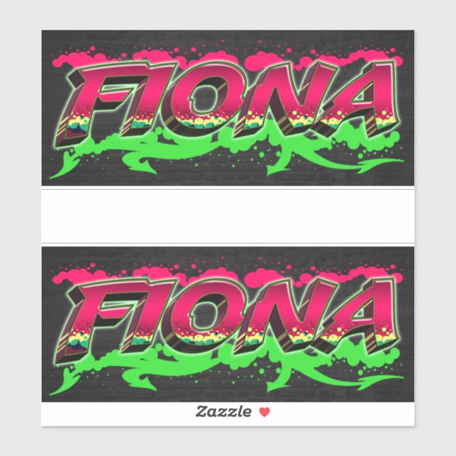 Pegatina Fiona Vorname Name Graffiti Aufkleber Sticker (Hoja)