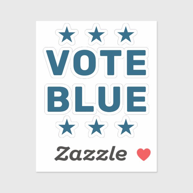 Pegatina Firma azul de voto (Hoja)