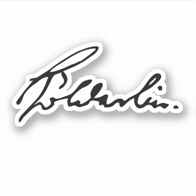 Pegatina Firma de Friedrich Hölderlin (Anverso)