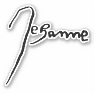 Pegatina Firma de Juana de Arco