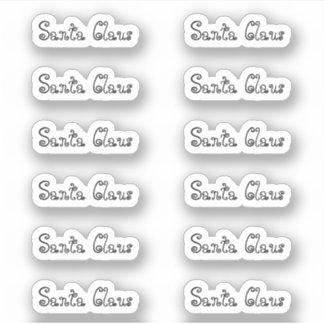 Pegatina Firma de Papá Noel con besos en muñecas