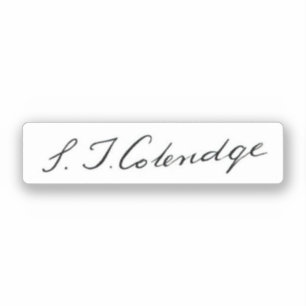Pegatina Firma de Samuel Taylor Coleridge