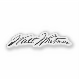 Pegatina Firma de Walt Whitman