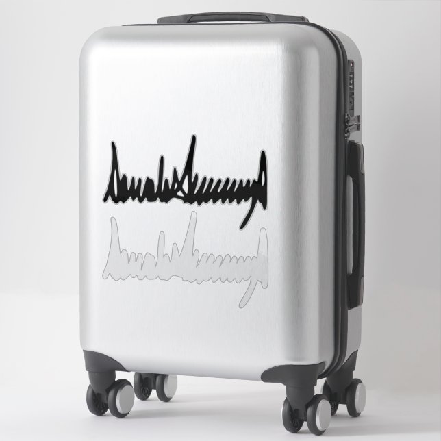 Pegatina Firma del autógrafo de Donald Trump (Maleta)