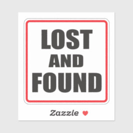 Pegatina Firma perdida y encontrada