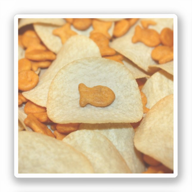 Pegatina Fish and Chips (Anverso)