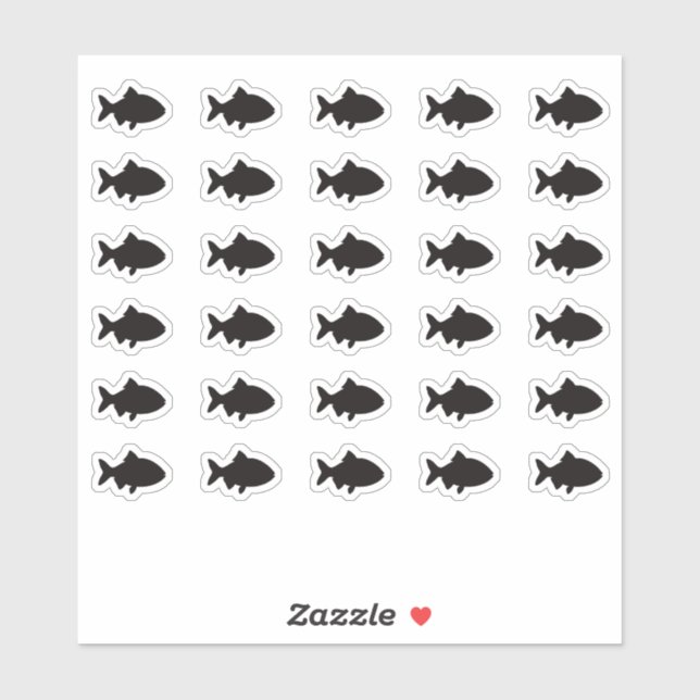 Pegatina Fish Wedding Place Card Food Meal Menu Choice (Hoja)