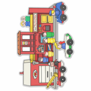 Pegatina Fisher Price Little People Main Street