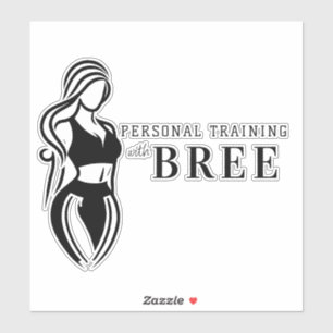 Pegatina Fitness femenino entrenamiento personal Minimalist
