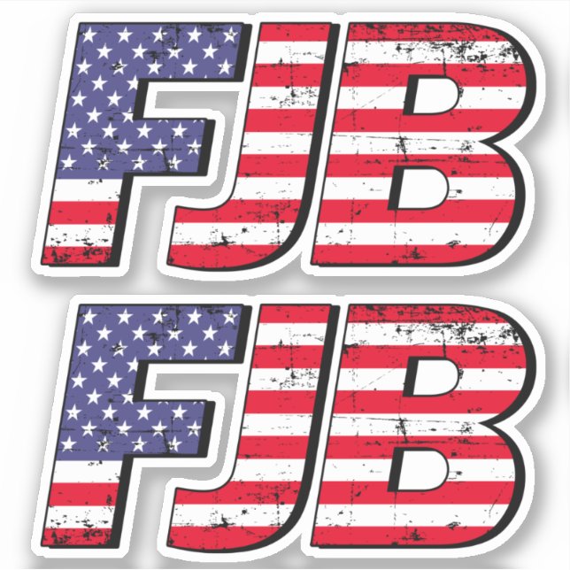 Pegatina FJB F Biden Funny anti Biden pro Trump 2024 (Anverso)