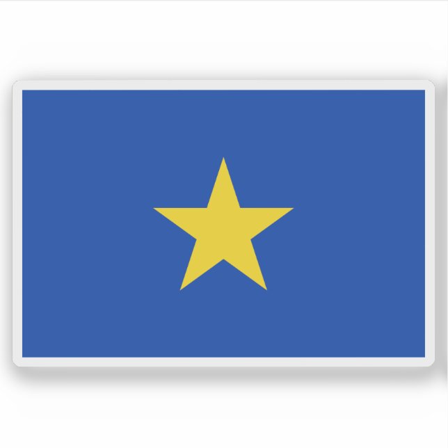 Pegatina Flag of Congo Free State (1885–1908) (Anverso)