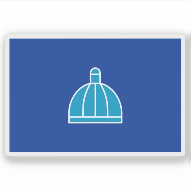 Pegatina Flag of Durban, the Republic of South Africa (Anverso)