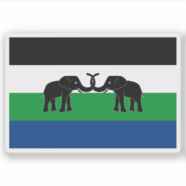 Pegatina Flag of East Caprivi, the Republic of South Africa (Anverso)