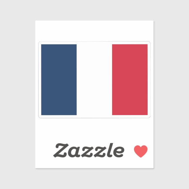Pegatina Flag of France custom-cut  (Hoja)