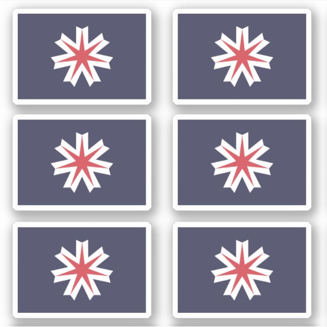 Pegatina Flag of Hokkaido Prefecture, Japan (Anverso)