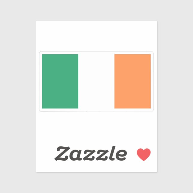 Pegatina Flag of Ireland custom-cut  (Hoja)