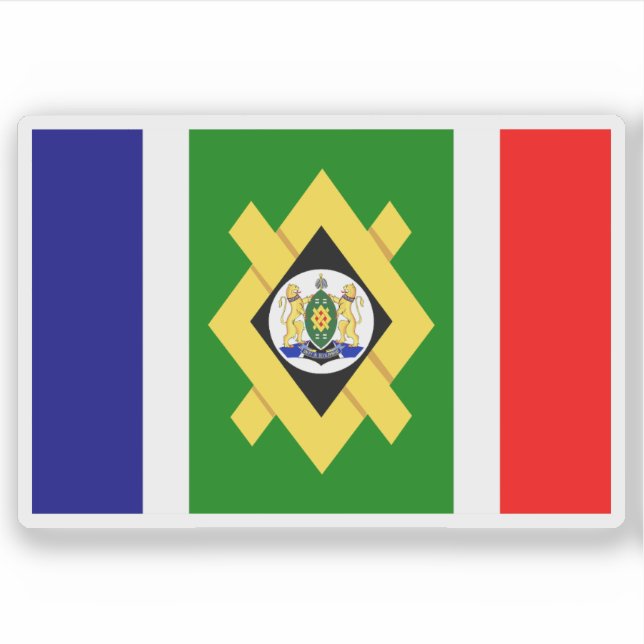 Pegatina Flag of Johannesburg, the Republic of South Africa (Anverso)