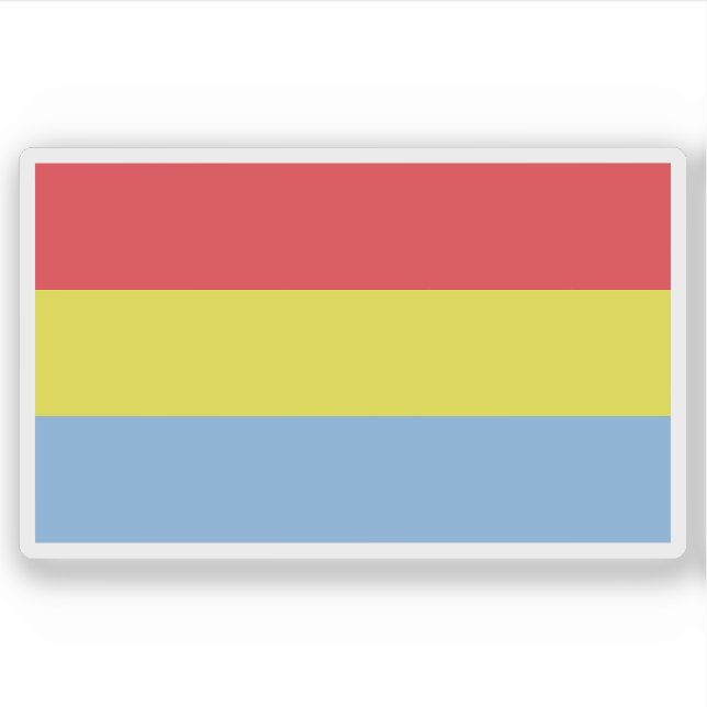 Pegatina Flag of Kafficho people, Ethiopia (Anverso)