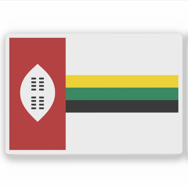 Pegatina Flag of KwaZulu (1977-1985), Rep. of South Africa (Anverso)