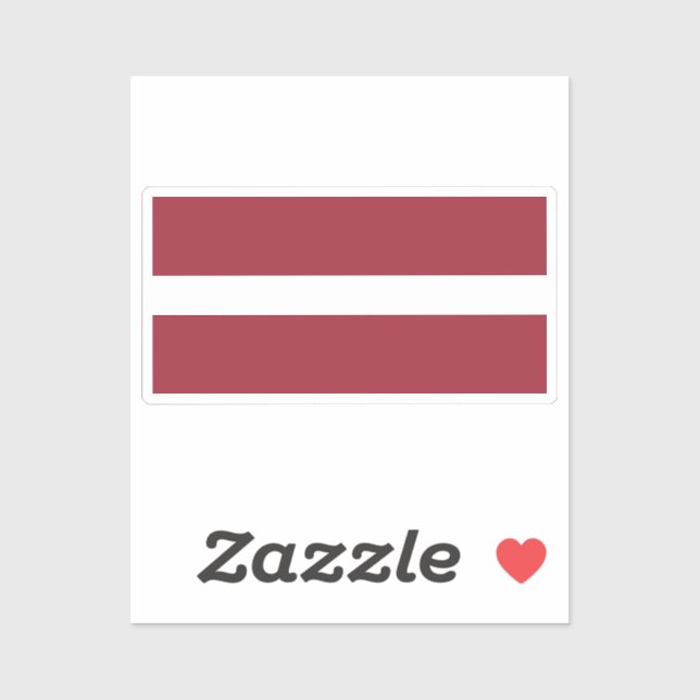 Pegatina Flag of Latvia custom-cut  (Hoja)