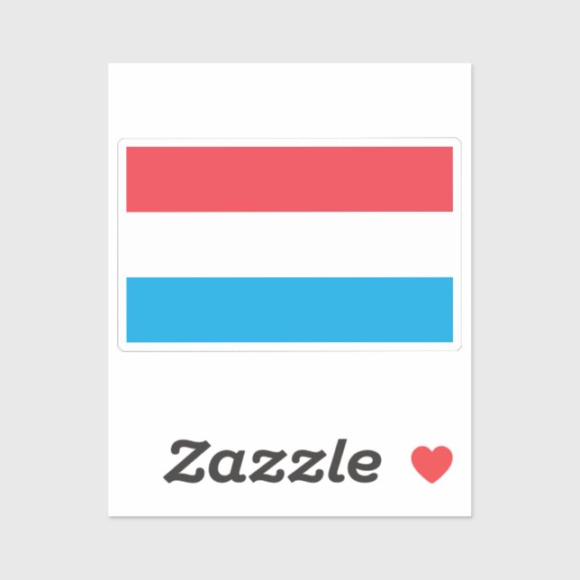 Pegatina Flag of Luxembourg custom-cut  (Hoja)