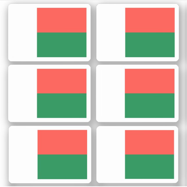 Pegatina Flag of Madagascar - a collection (Anverso)