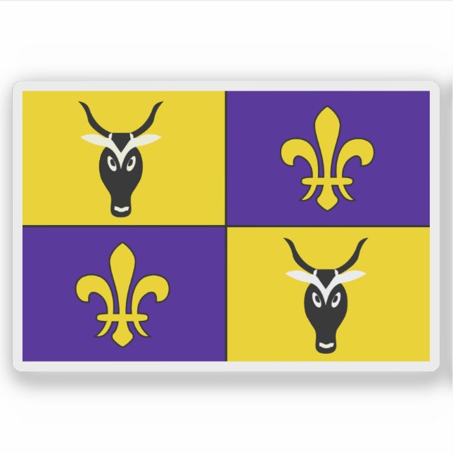 Pegatina Flag of of Antananarivo, Republic of Madagascar (Anverso)