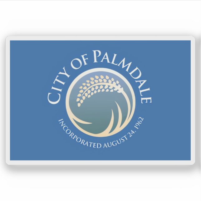 Pegatina Flag of Palmdale, California, USA (Anverso)