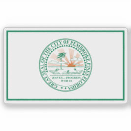 Pegatina Flag of Pembroke Pines, Florida, USA