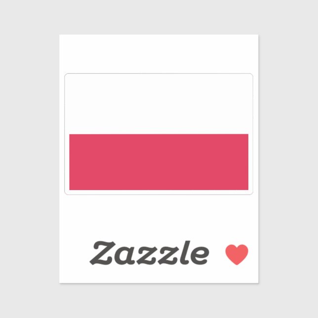 Pegatina Flag of Poland custom-cut  (Hoja)