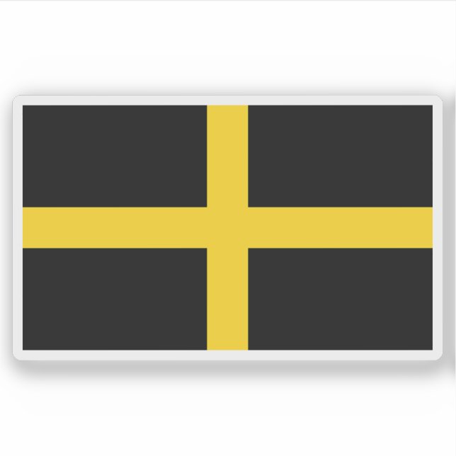 Pegatina Flag of Saint David, Wales (Anverso)