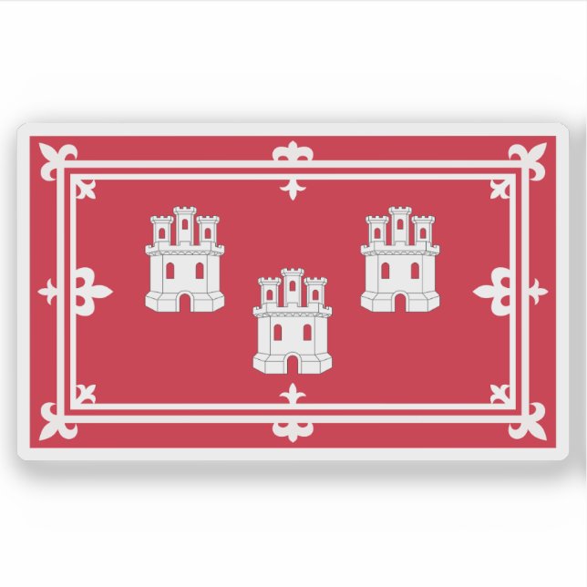 Pegatina Flag of the city of Aberdeen, Scotland (Anverso)