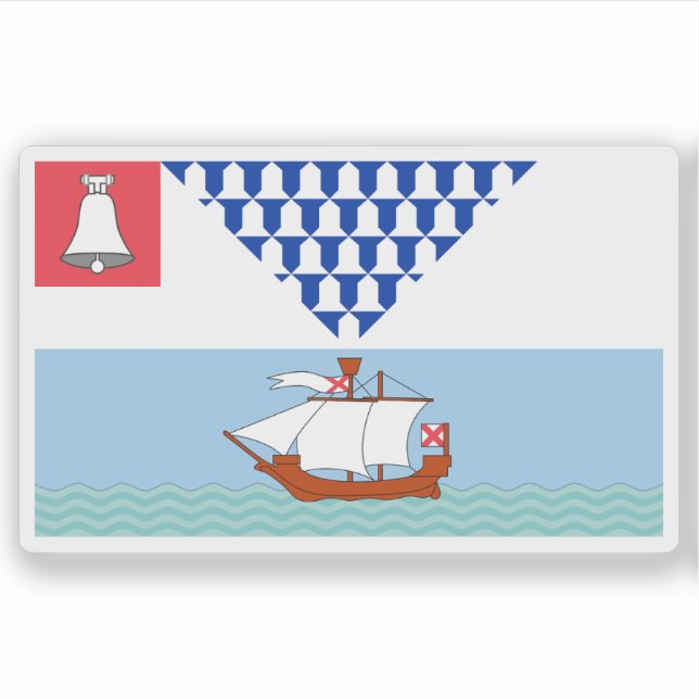 Pegatina Flag of the city of Belfast, Northern Ireland (Anverso)