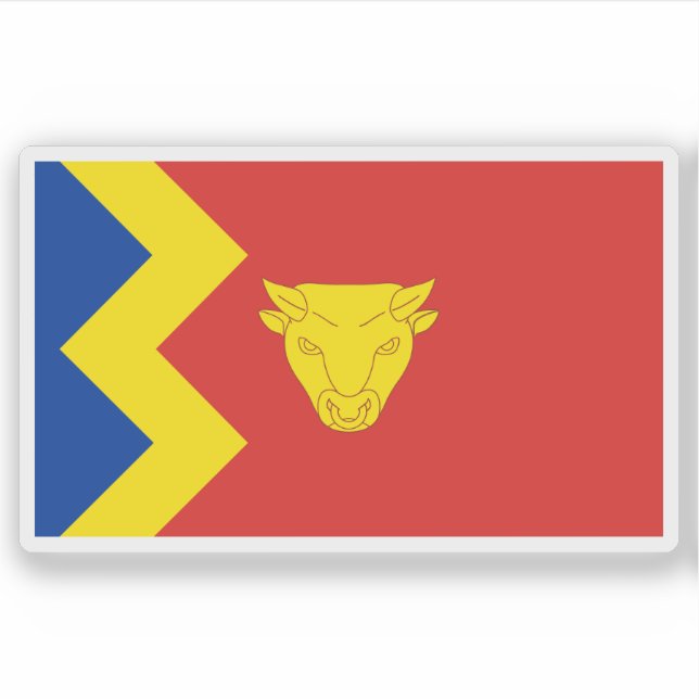 Pegatina Flag of the city of Birmingham, England (Anverso)