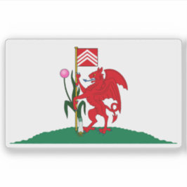 Pegatina Flag of the city of Cardiff, Wales