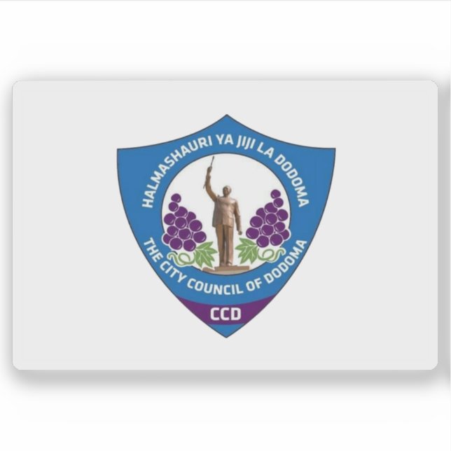 Pegatina Flag of the city of Dodoma, Tanzania (Anverso)