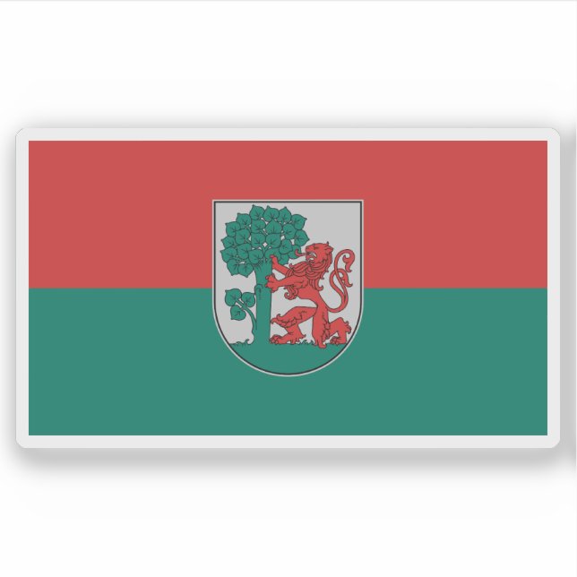 Pegatina Flag of the city of Liepāja, Latvia (Anverso)
