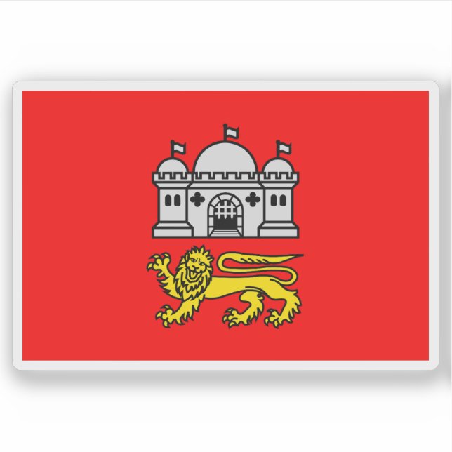 Pegatina Flag of the city of Norwich, England (Anverso)