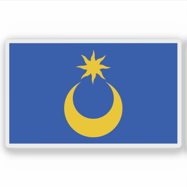Pegatina Flag of the city of Portsmouth, England (Anverso)