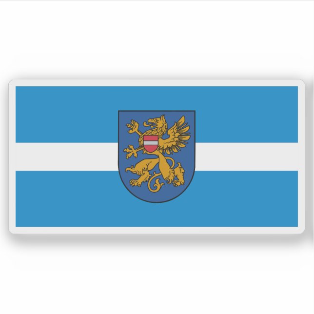 Pegatina Flag of the city of Rēzekne, Latvia (Anverso)