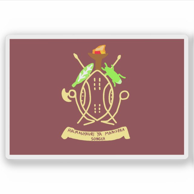 Pegatina Flag of the city of Songea, Tanzania (Anverso)