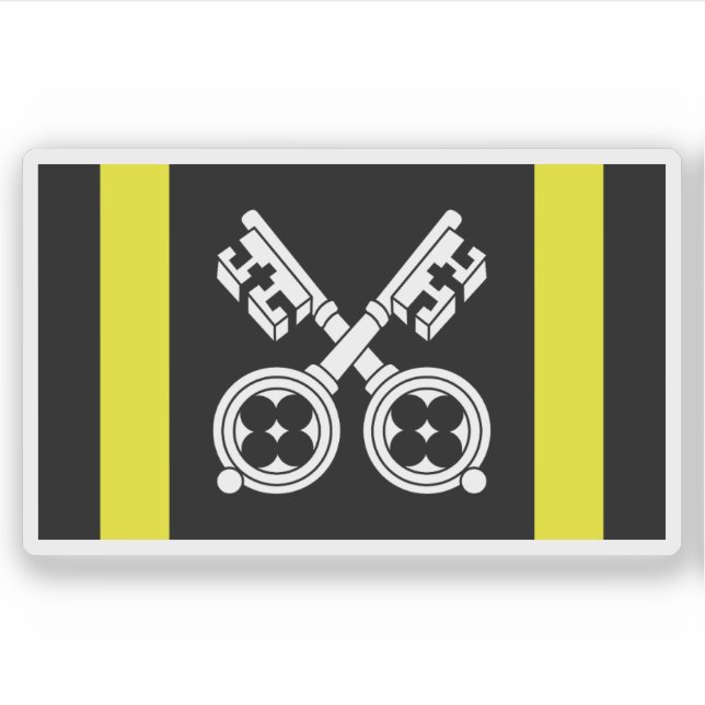 Pegatina Flag of the city of St Asaph, Wales (Anverso)