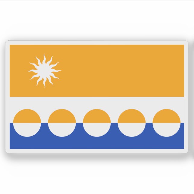 Pegatina Flag of the county of Banffshire, Scotland (Anverso)