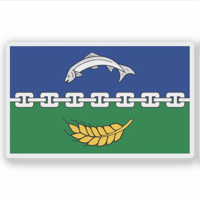 Pegatina Flag of the county of Berwickshire, Scotland (Anverso)