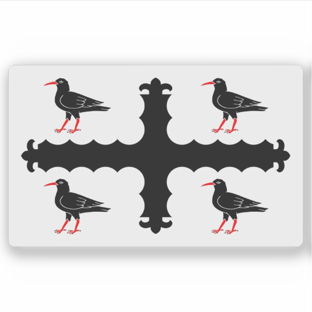 Pegatina Flag of the county of Flintshire, Wales (Anverso)