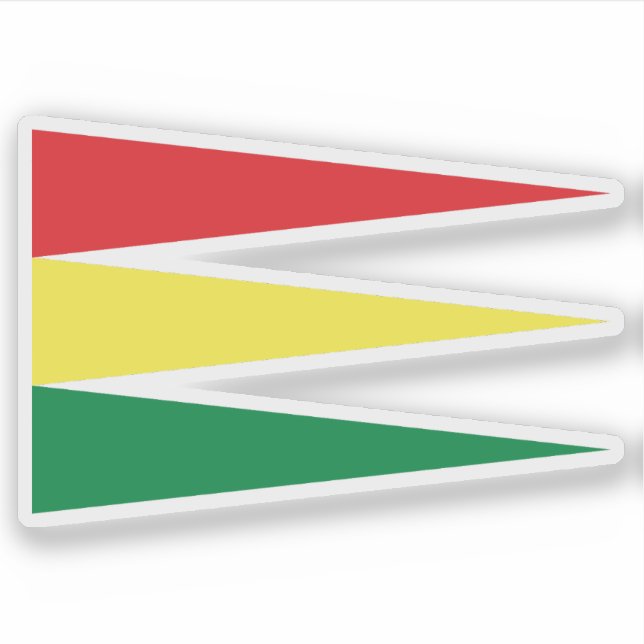 Pegatina Flag of The Ethiopian Empire (1881-1889), Ethiopia (Anverso)