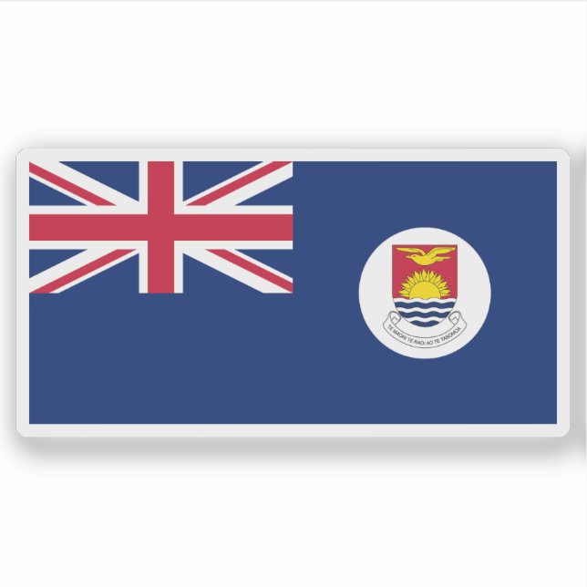 Pegatina Flag of the Gilbert Islands (1976–1979), Kiribati (Anverso)