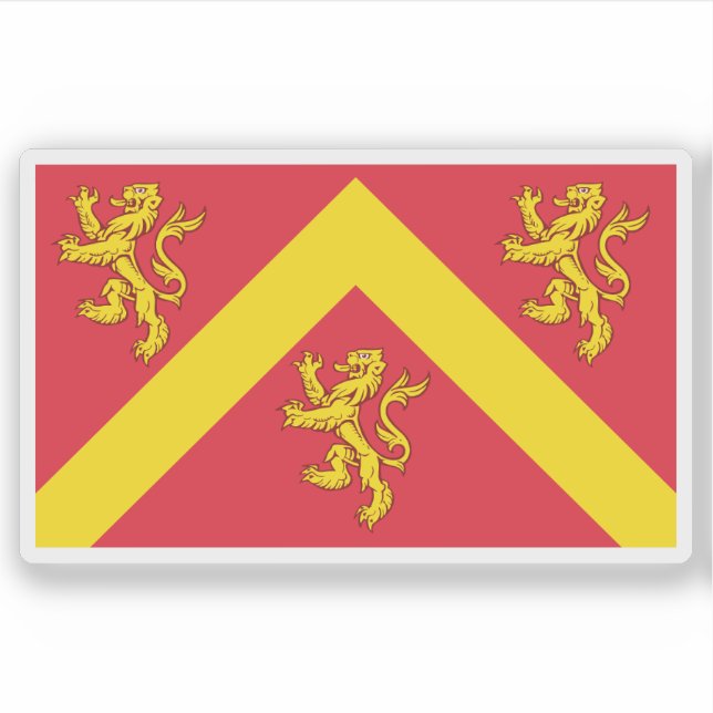 Pegatina Flag of the island of Anglesey, Wales (Anverso)